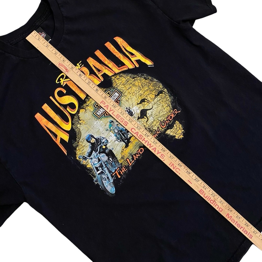 Harley Davidson Ride Australia Down Under T-Shirt Black XL Cairns Magic READ - Picture 9 of 9